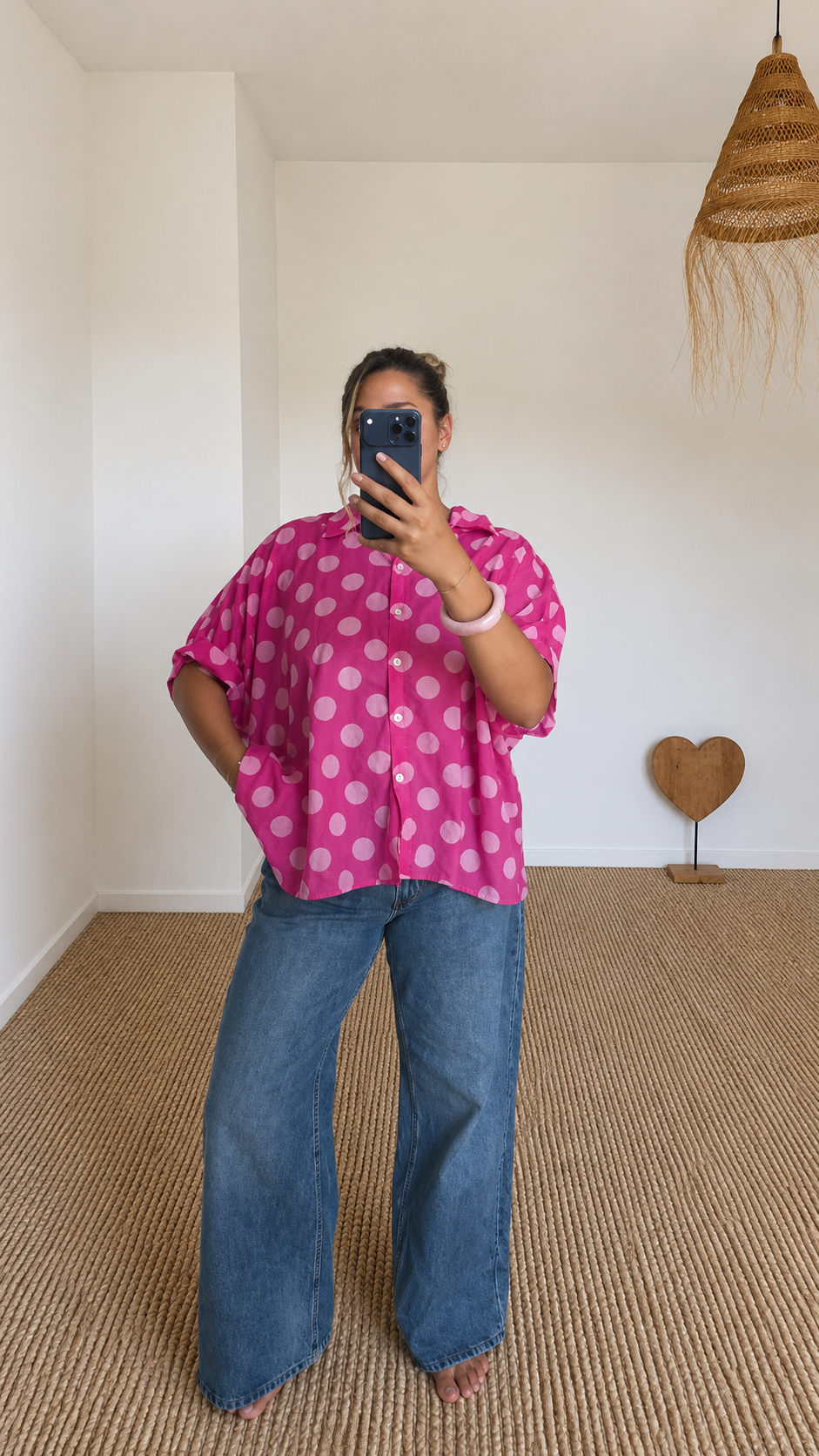Chemise à pois