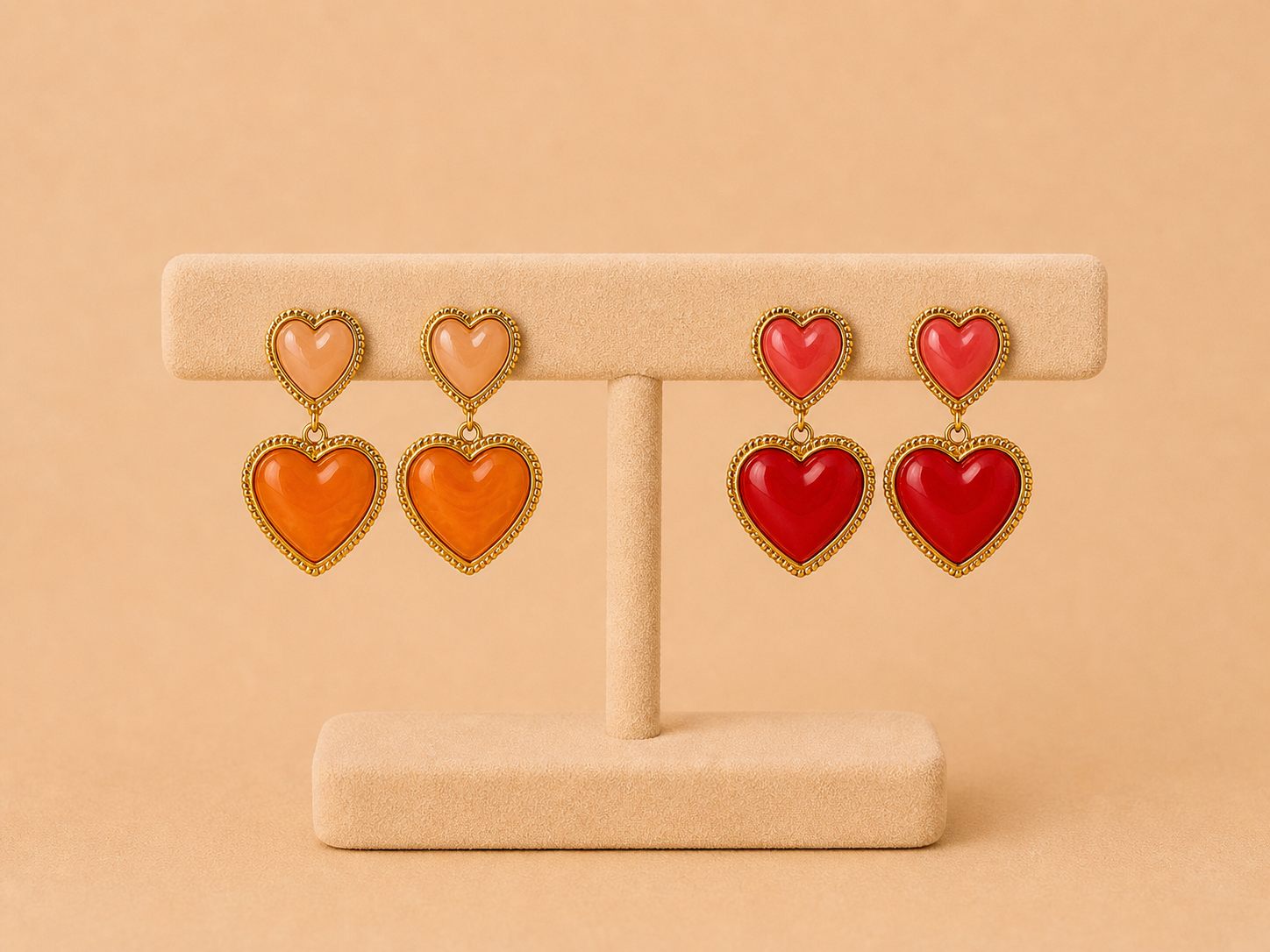 Boucles d’oreilles cœur ￼