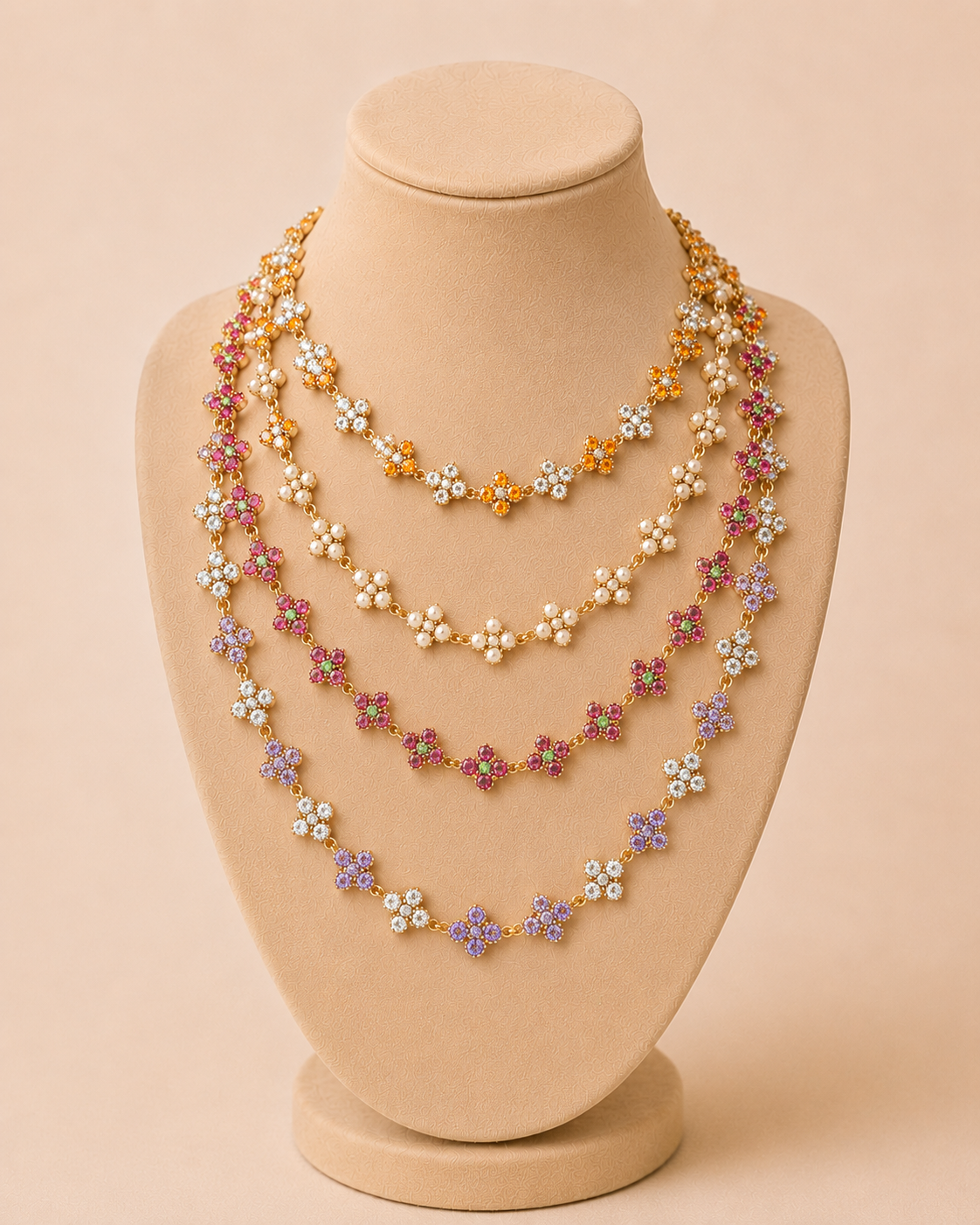 Collier fleurs ￼