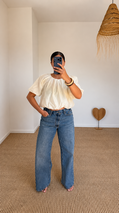 Blouse à manche bouffante